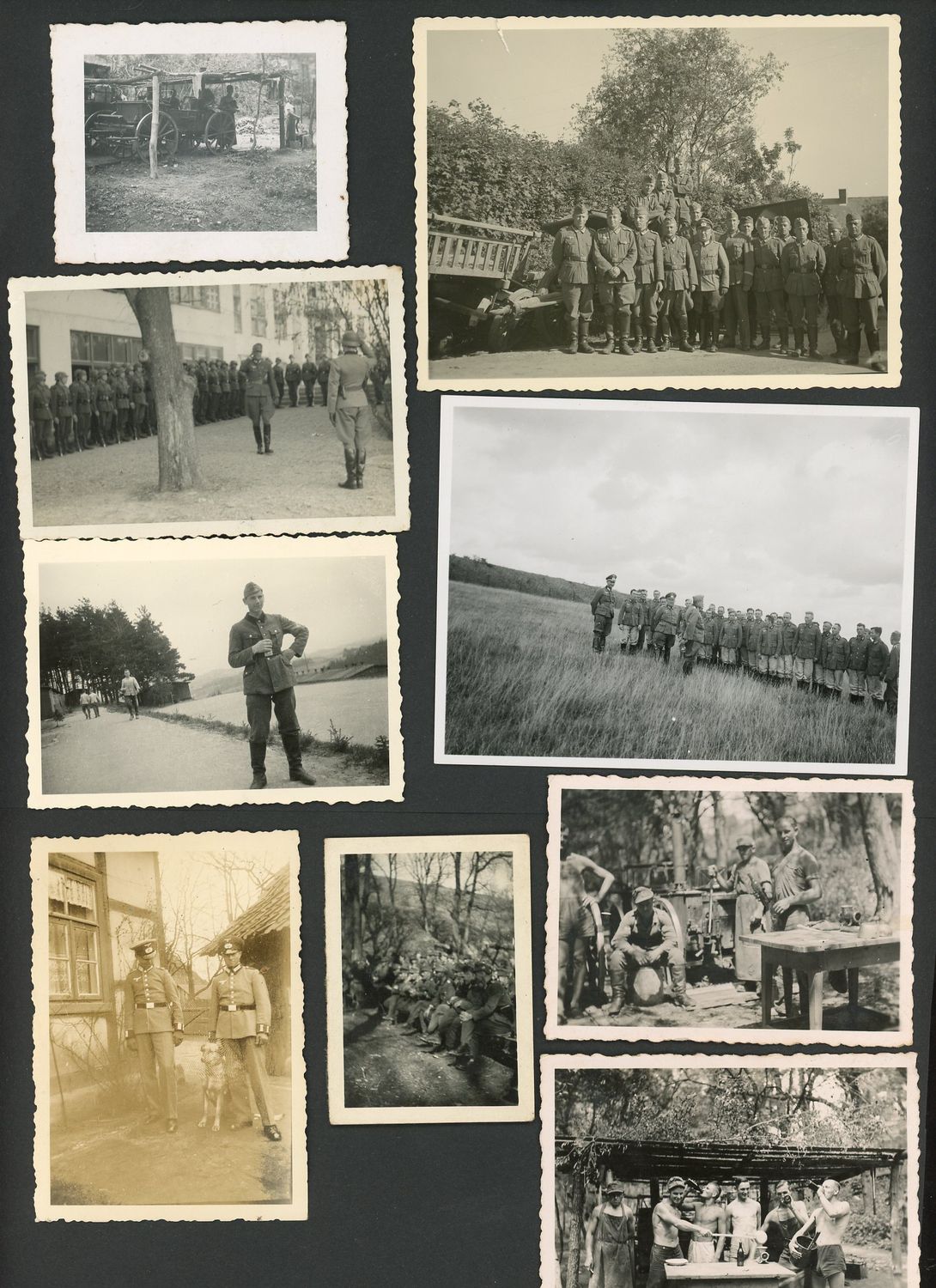 Z FACEBOOK AUCTION - Lot of 40 German WW2 Photos - Im Feld, Portraits, Groups, Flags &amp; More!