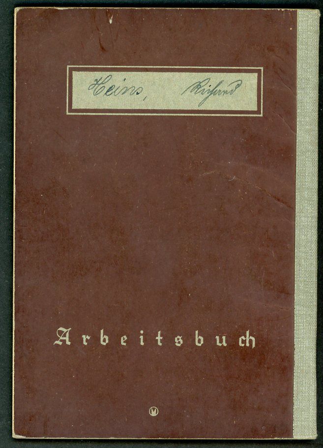 Z FACEBOOK AUCTION - German WW2 Arbeitsbuch 2nd Pattern Deutsche Reichspost + Air Command Jobs