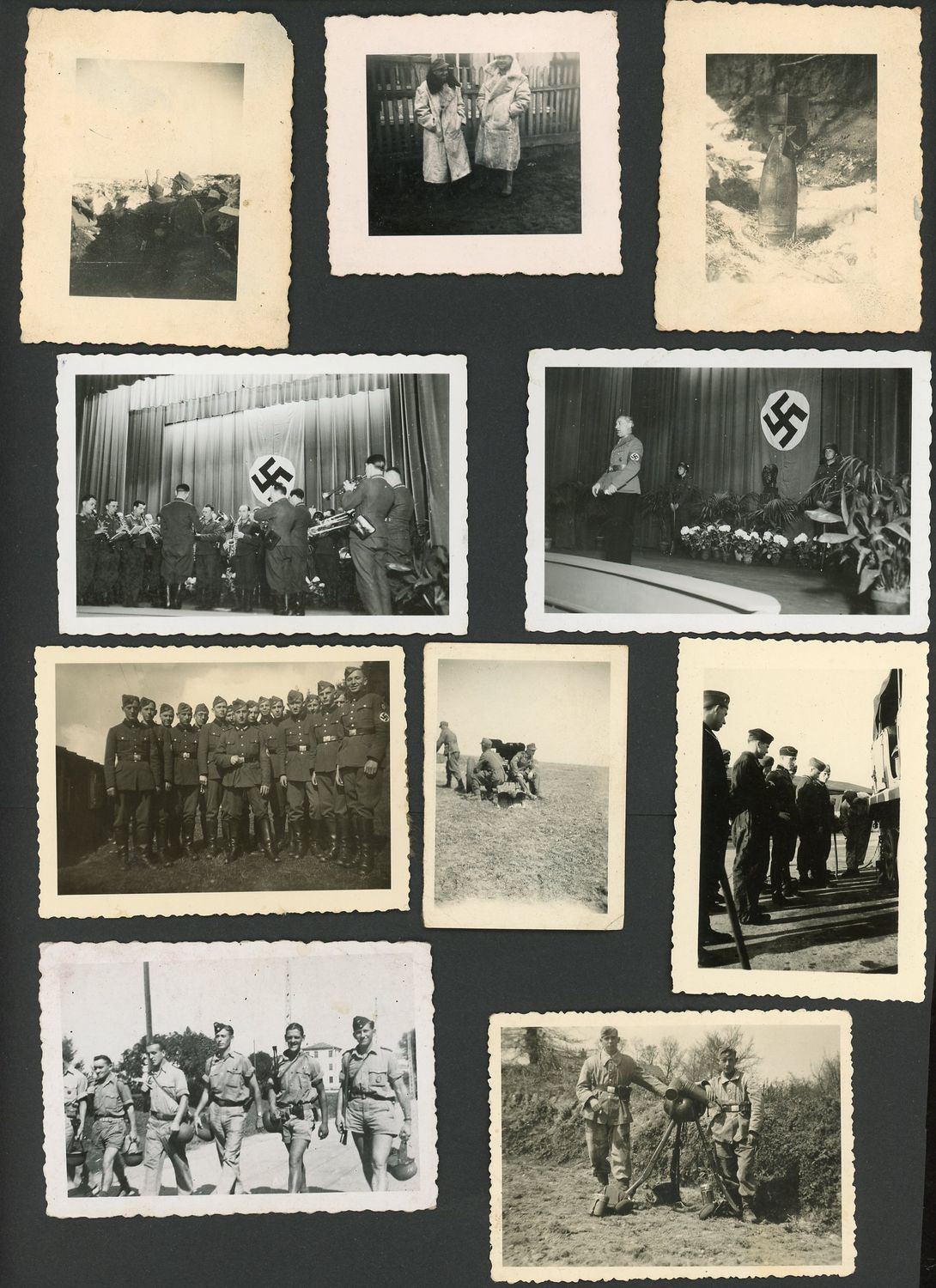 Z FACEBOOK AUCTION - Lot of 40 German WW2 Photos - Im Feld, Portraits, Groups, Flags &amp; More!