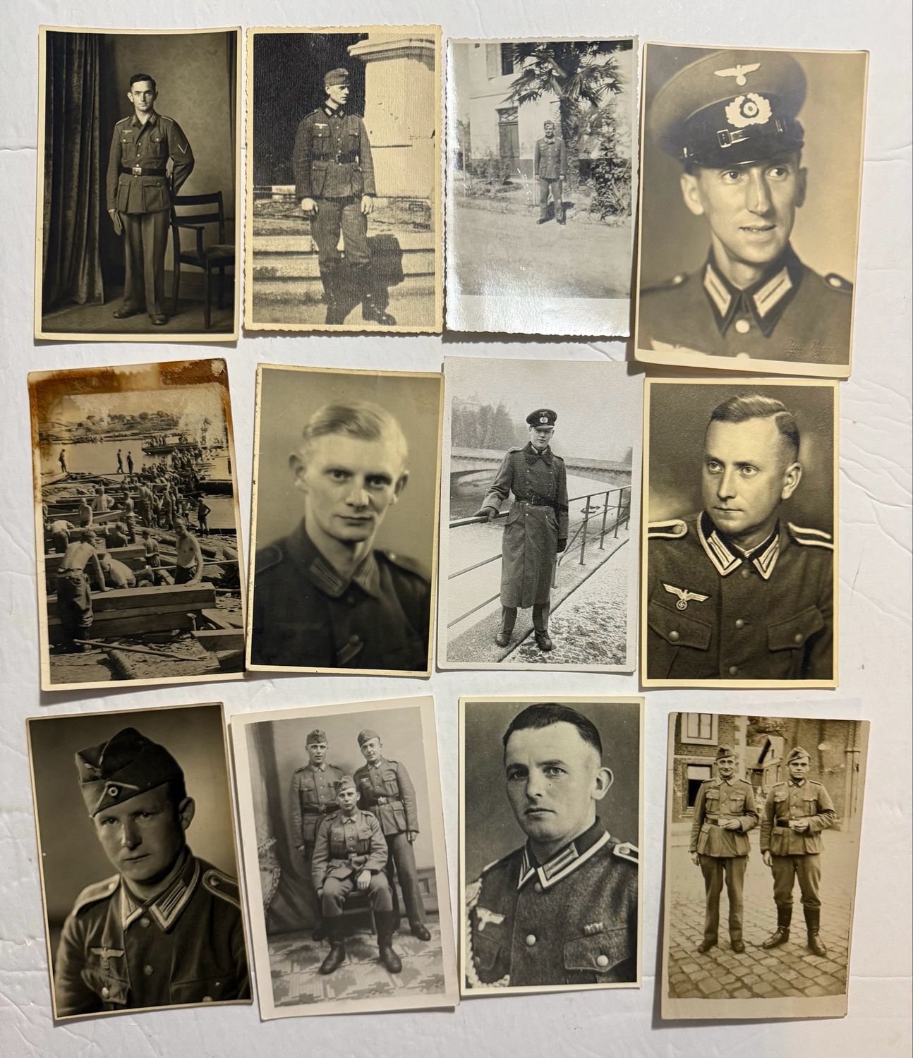 FACEBOOK AUCTION - Lot of 50 Large Sized German WW2 Photos - Portraits Officers Visor Cap Medals