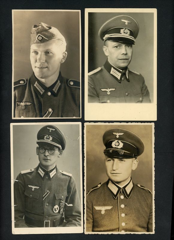 FACEBOOK AUCTION - Lot of 50 Large Sized German WW2 Photos - Portraits Officers Visor Cap Medals