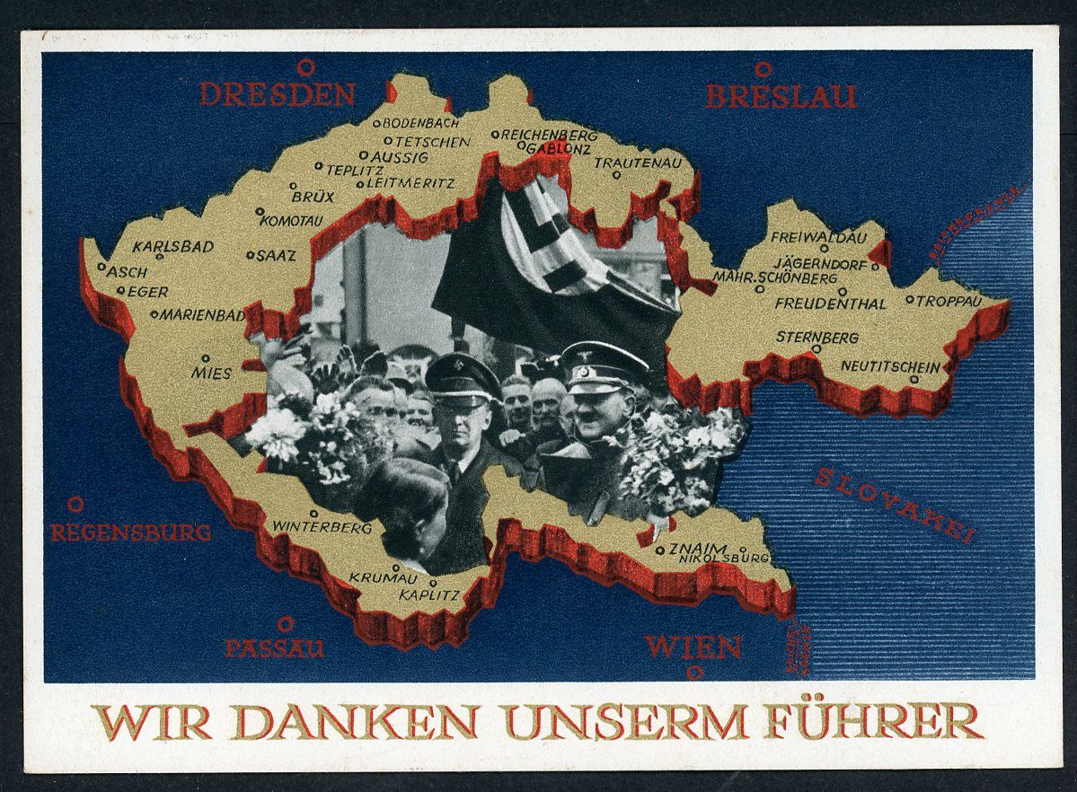 FACEBOOK AUCTION - German Adolf H!tler Postcard Wire Danken Unserm Fuhrer 1938