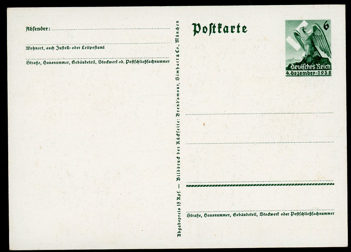 FACEBOOK AUCTION - German Adolf H!tler Postcard Wire Danken Unserm Fuhrer 1938