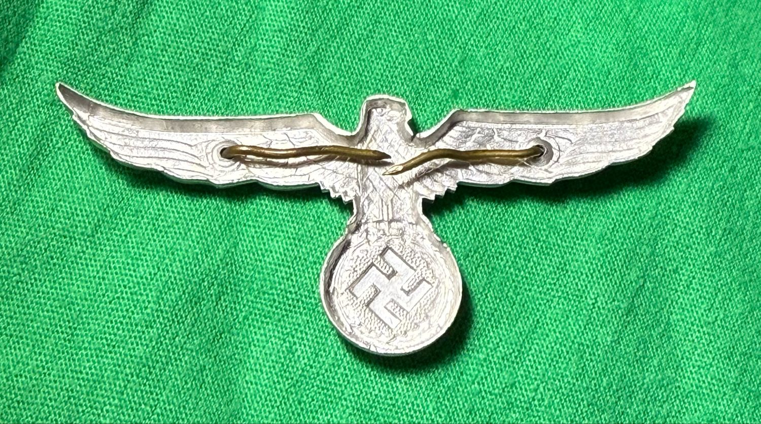 FACEBOOK AUCTION - German WW2 ZOLL Customs Visor Cap Eagle Badge *