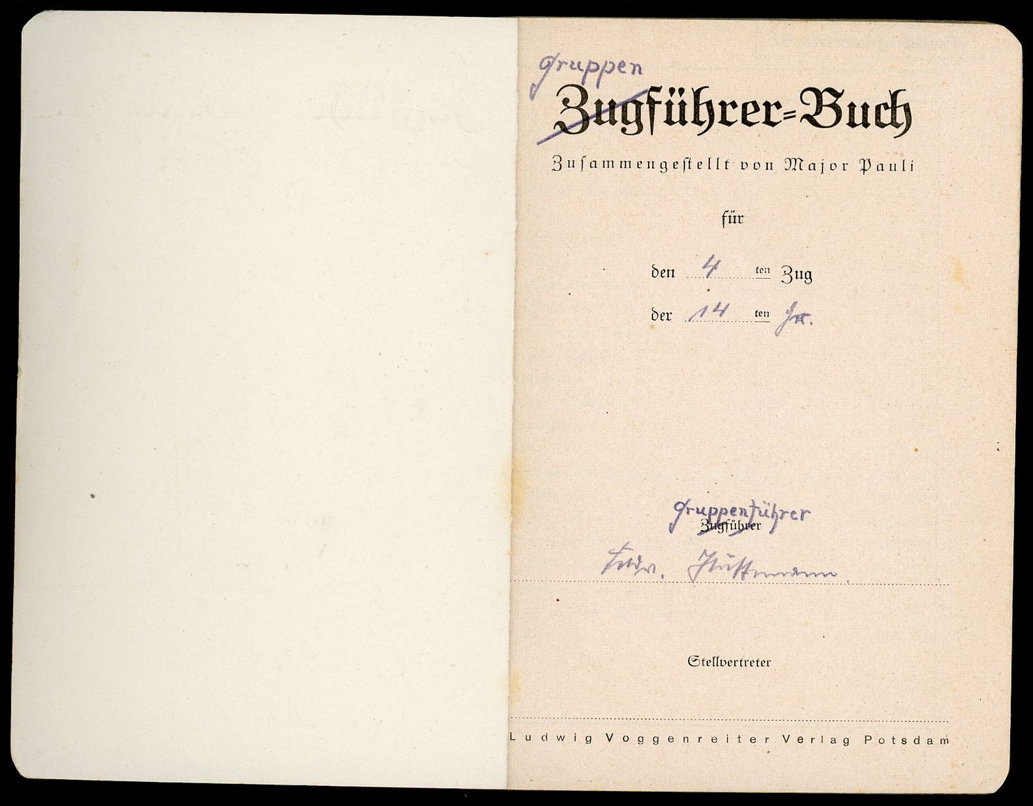 FACEBOOK AUCTION - German WW2 Military Platoon Leader&#39;s Book Zugfuhrerbuch With Soldier Names and Info Inside! *