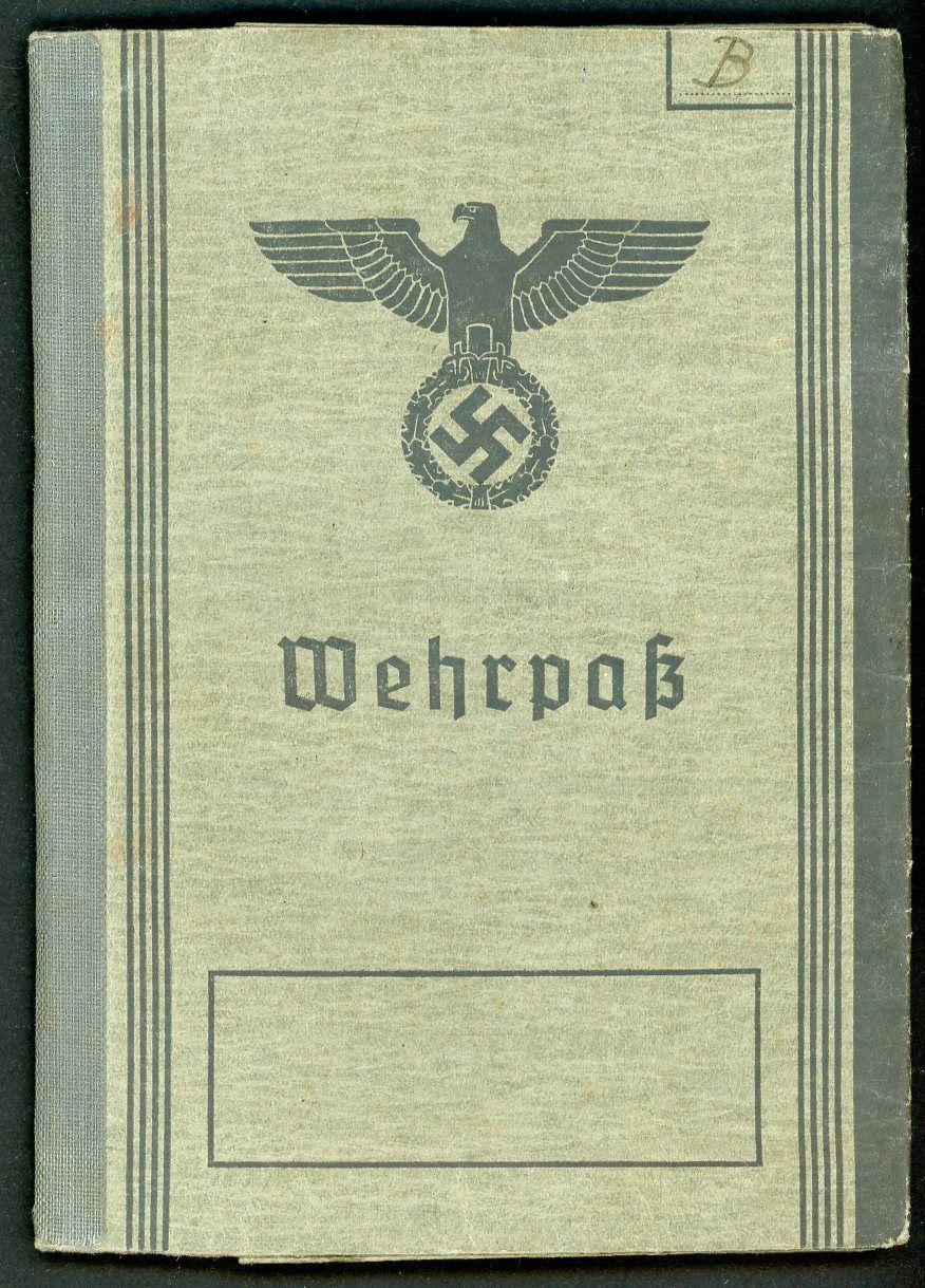 FACEBOOK AUCTION - German WW2 Wehrpass 2nd Pattern Austrian Viktor Bauer *