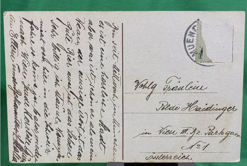 FACEBOOK AUCTION - 1900s Pre Third Reich German Postcard Gruss aus Munchen Munich Maid Greetings