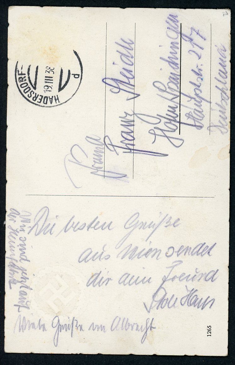 FACEBOOK AUCTION - Third Reich Postcard Vienna Ferris Wheel Embossed Swaz &amp; Wreath 1938