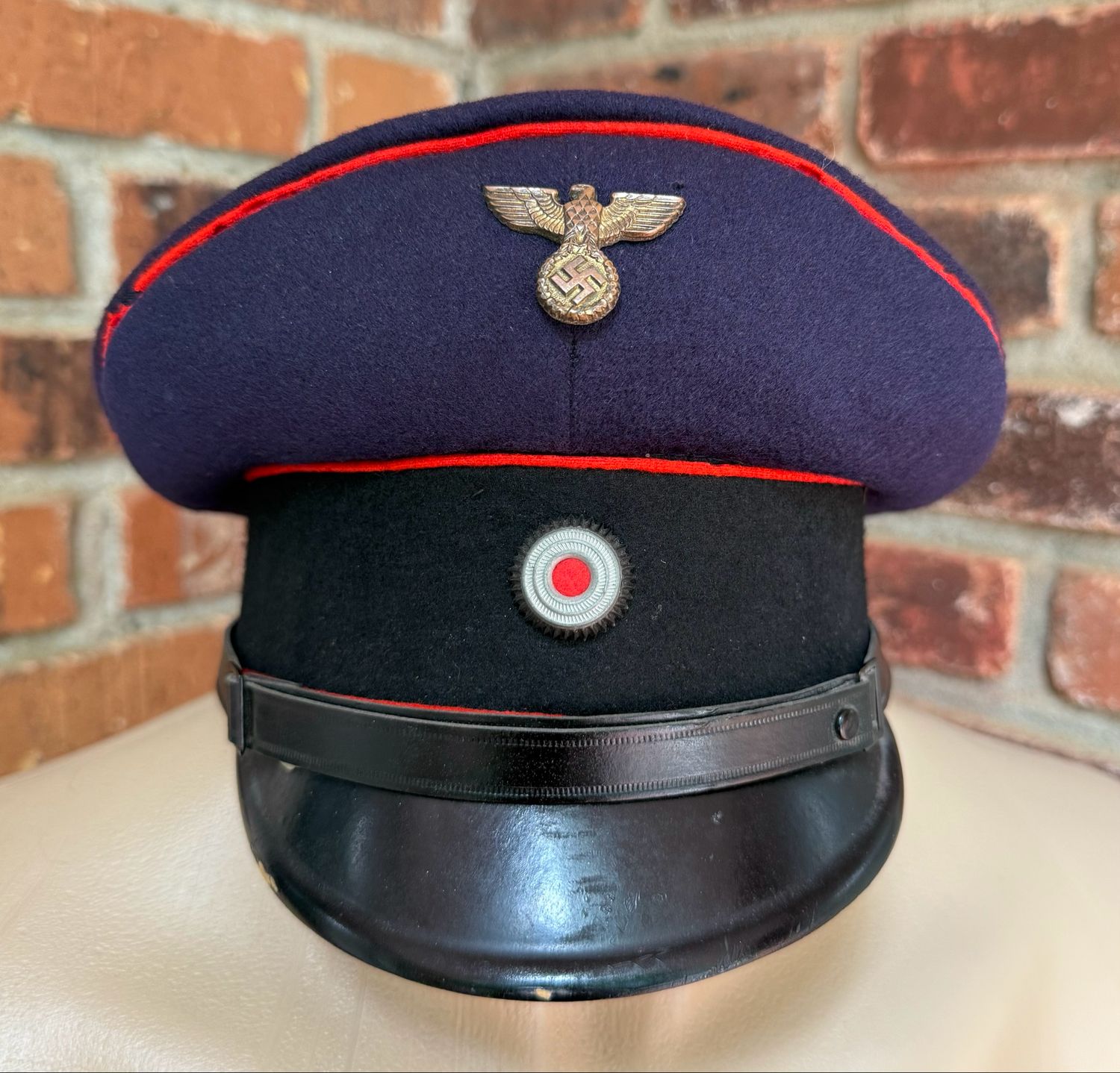 FACEBOOK AUCTION - German Deutsche Reichspost Visor Cap Mail Service Hat Third Reich *