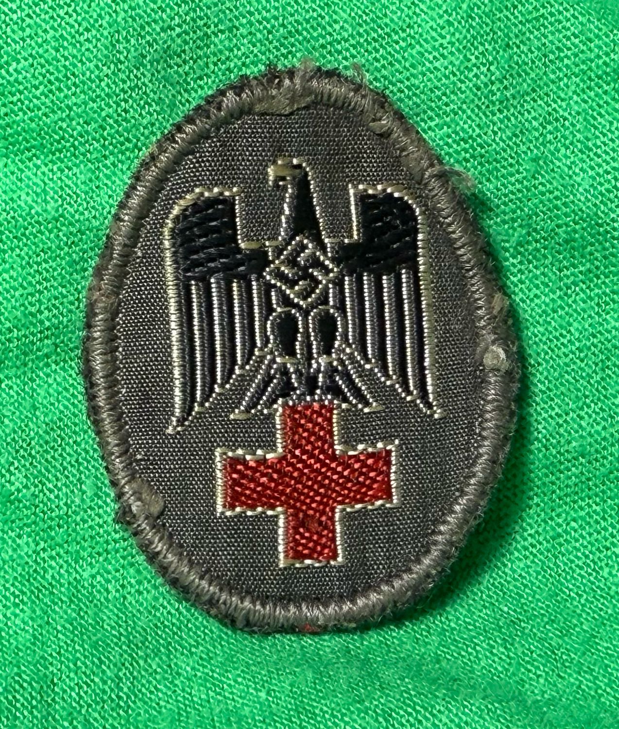 FACEBOOK AUCTION - German WW2 DRK German Red Cross Overseas Hat Patch *