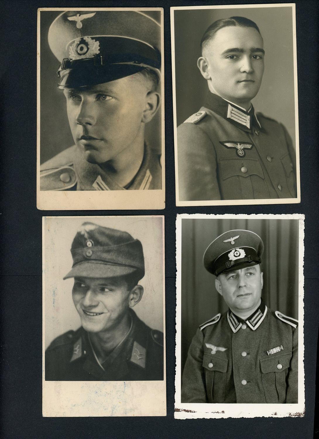FACEBOOK AUCTION - Lot of 50 Large Sized German WW2 Photos - Portraits Officers Visor Cap EK Ribbons Army Luftwaffe