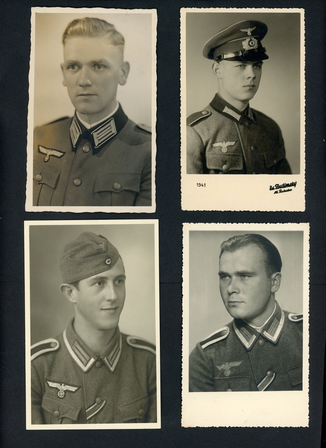 FACEBOOK AUCTION - Lot of 50 Large Sized German WW2 Photos - Portraits Officers Visor Cap EK Ribbons Army Luftwaffe