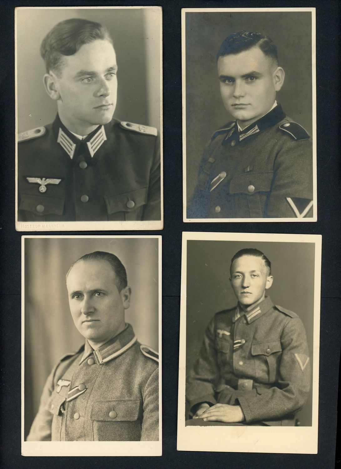 FACEBOOK AUCTION - Lot of 50 Large Sized German WW2 Photos - Portraits Officers Visor Cap EK Ribbons Army Luftwaffe