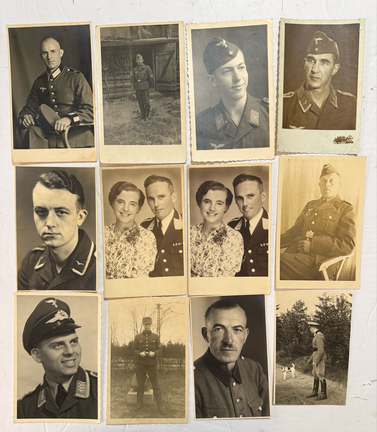 FACEBOOK AUCTION - Lot of 50 Large Sized German WW2 Photos - Portraits Officers Visor Cap EK Ribbons Army Luftwaffe