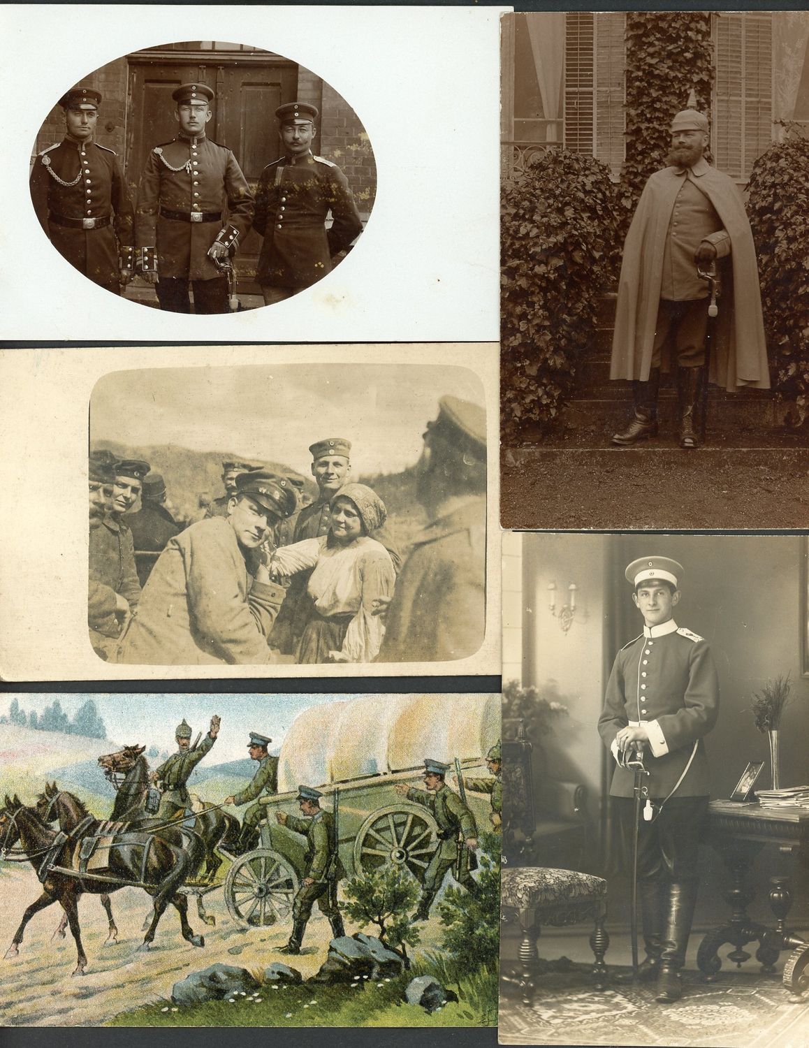 FACEBOOK AUCTION - Lot of 25 German WW1 Photos and Postcards - Portraits Groups Field Ulanen Soldier &amp; More
