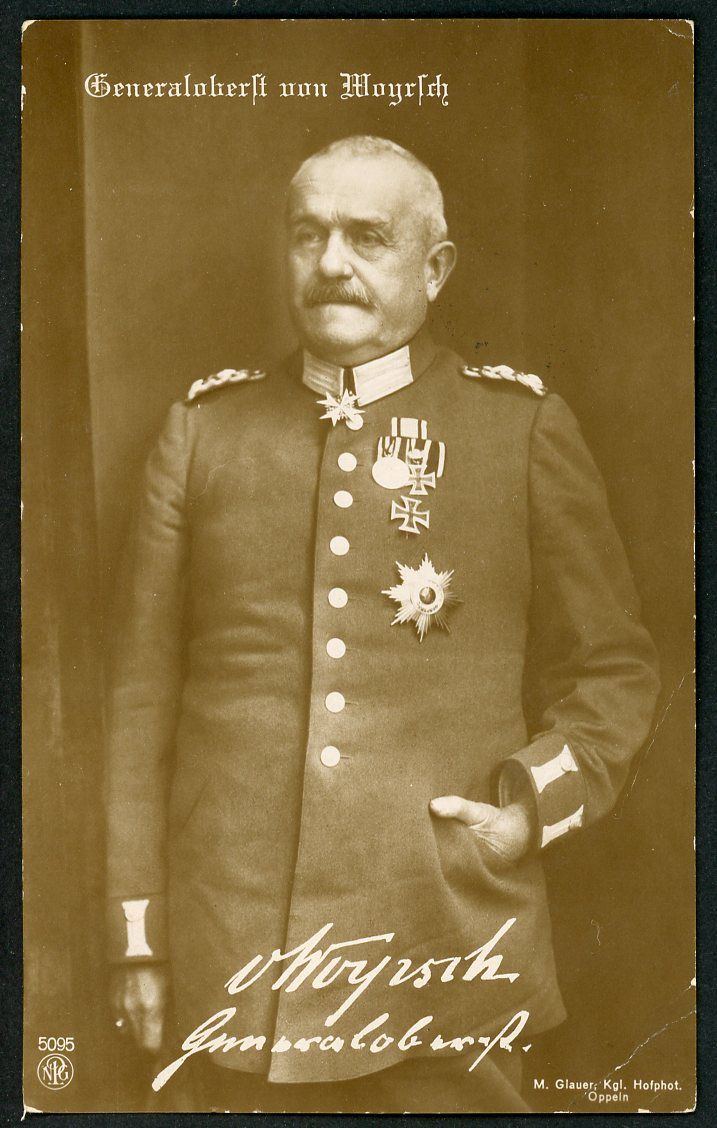 FACEBOOK AUCTION - German WW1 RPPC Photo Postcard Generaloberst Remus von Woyrsch - Feldmarschall, Pour le Merite EK1 EK2 Medals