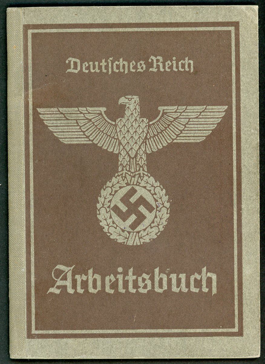 FACEBOOK AUCTION - German WW2 Arbeitsbuch 2nd Pattern, Teenager Worked In Electronics *