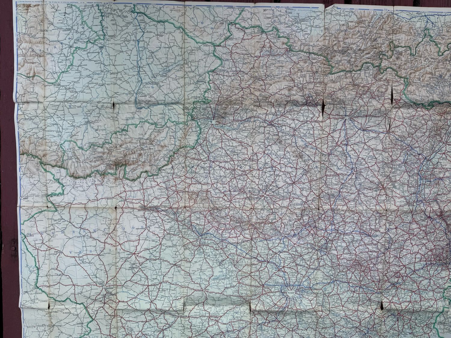 Z FACEBOOK AUCTION - Large German DDAC Map of Germany Strassenkarte von Deutschland Logo w/ Swaz on Cover