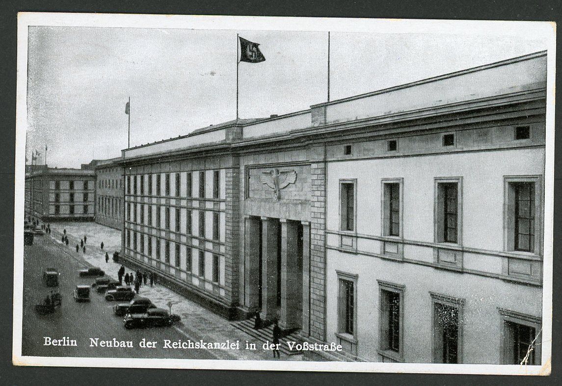 FACEBOOK AUCTION - German WW2 Postcard Showing Adolf&#39;s New Reich Chancellery Building Reichskanzlei