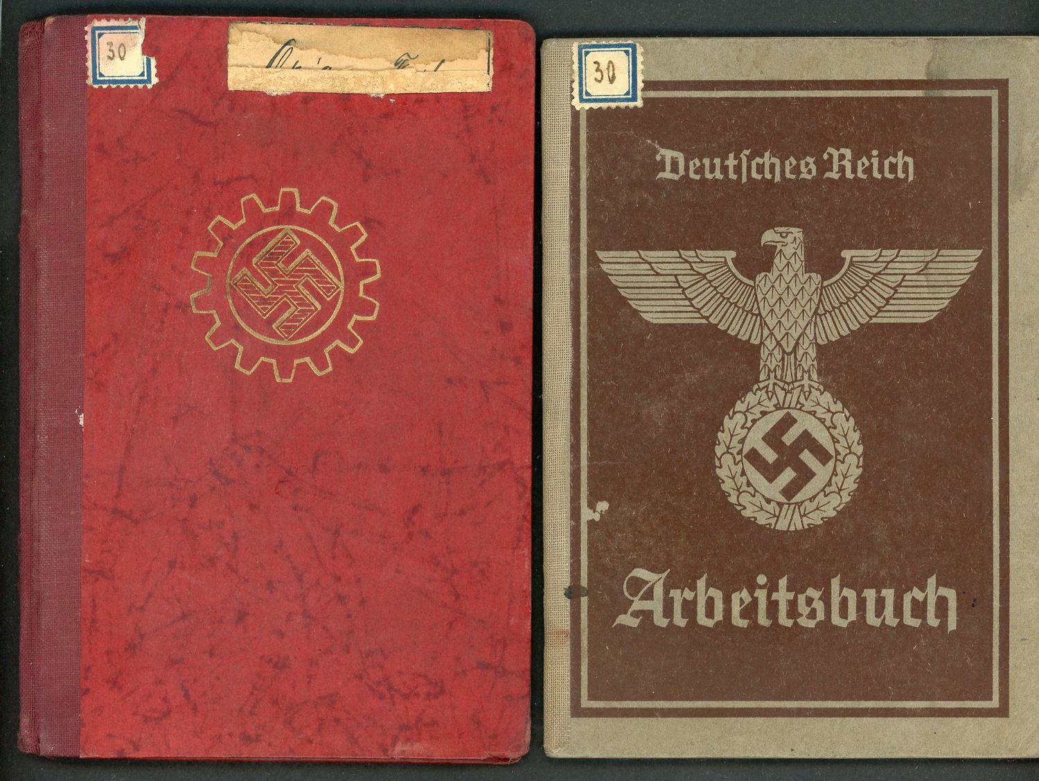 FACEBOOK AUCTION - Lot of 2 German Third Reich Items From Same Man: DAF Membership Book and Arbeitsbuch 2nd Pattern