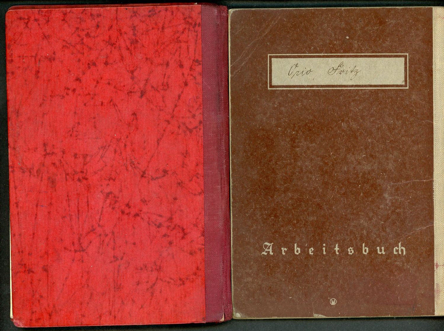 FACEBOOK AUCTION - Lot of 2 German Third Reich Items From Same Man: DAF Membership Book and Arbeitsbuch 2nd Pattern
