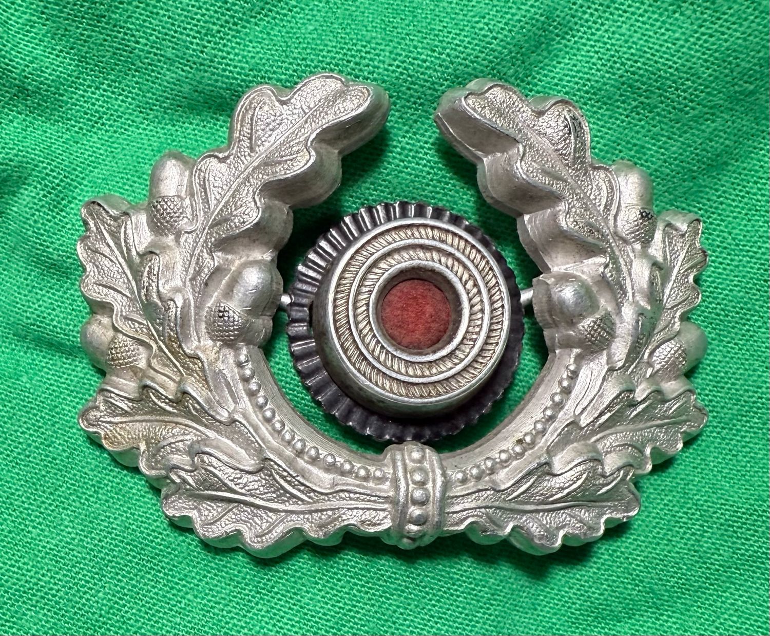 FACEBOOK AUCTION - German WW2 Wehrmacht Heer Visor Cap Wreath &amp; Cockade *