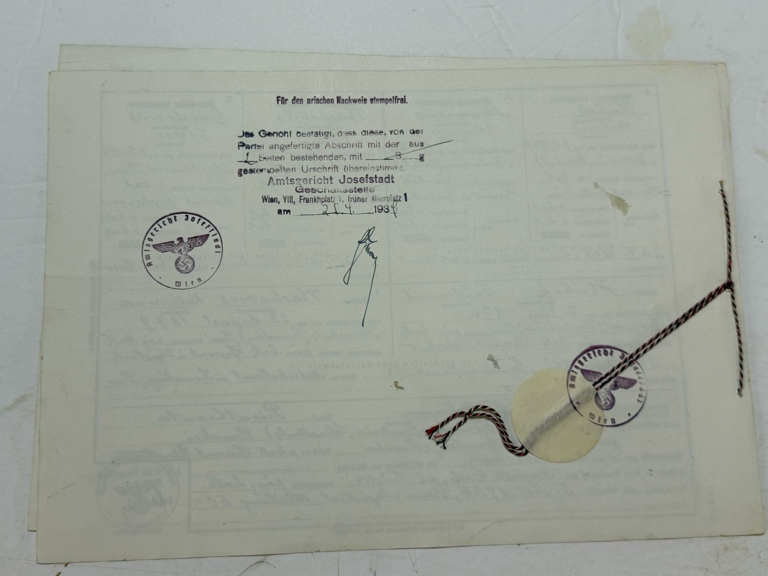 FACEBOOK AUCTION - RARE Lot of 17 German Documents Proving Aryan Blood Ancestry + Rarely Seen Blue Certificate, All From One Family!
