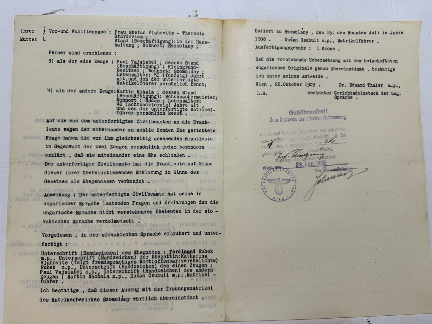 FACEBOOK AUCTION - RARE Lot of 17 German Documents Proving Aryan Blood Ancestry + Rarely Seen Blue Certificate, All From One Family!