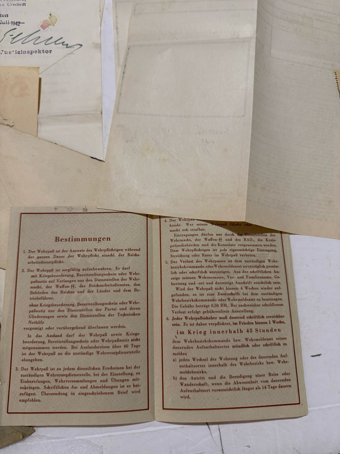 FACEBOOK AUCTION - Lot of 15 German WW2 Documents, Feldpost, Aryan Blood Proof, Wehrmacht Work Orders &amp; More!