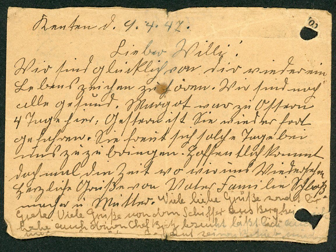 FACEBOOK AUCTION - Red Cross Message Postcard For German Soldier IN Russian POW Camp USSR 1947