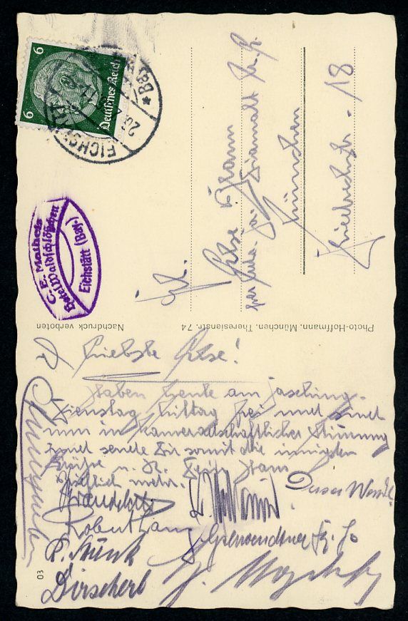 Z FACEBOOK AUCTION - German Adolf H!tler Postcard From 1935, Heinrich Hoffmann Image, Rare View of Smiling Fuhrer!