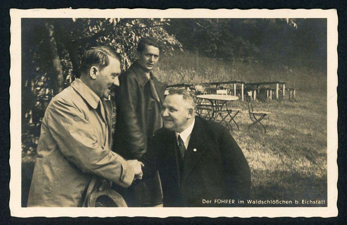 Z FACEBOOK AUCTION - German Adolf H!tler Postcard From 1935, Heinrich Hoffmann Image, Rare View of Smiling Fuhrer!