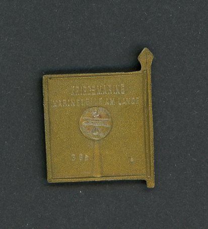 Z FACEBOOK AUCTION - German WHW Kriegsmarine Flag Pin w/ Swaz, Marineteile Am Lande, Winter Hilfs Werk
