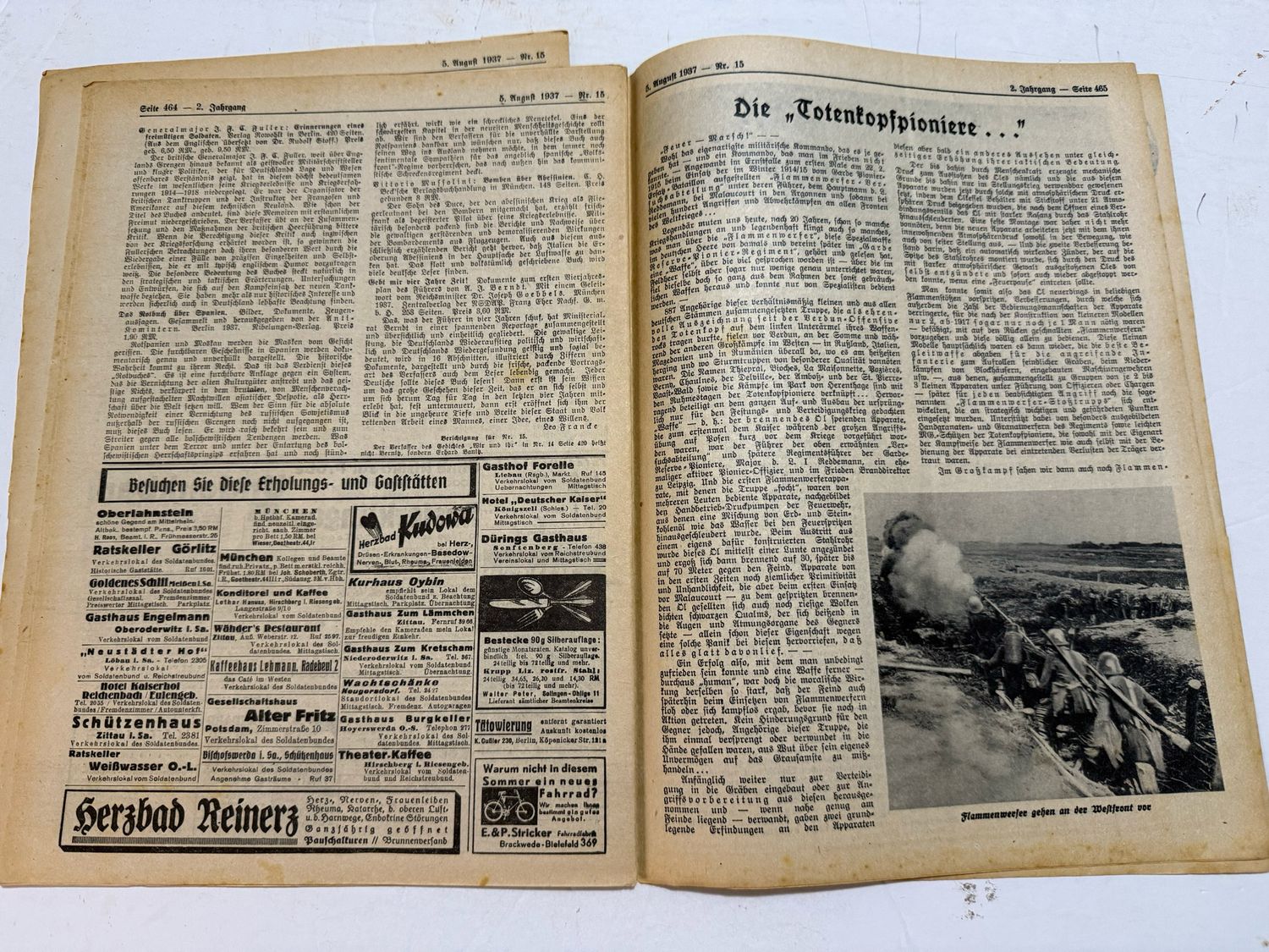 Z FACEBOOK AUCTION - Rare German Soldatenbund NS Reichskriegerbund Veteran&#39;s Magazine 1937 NSRKB