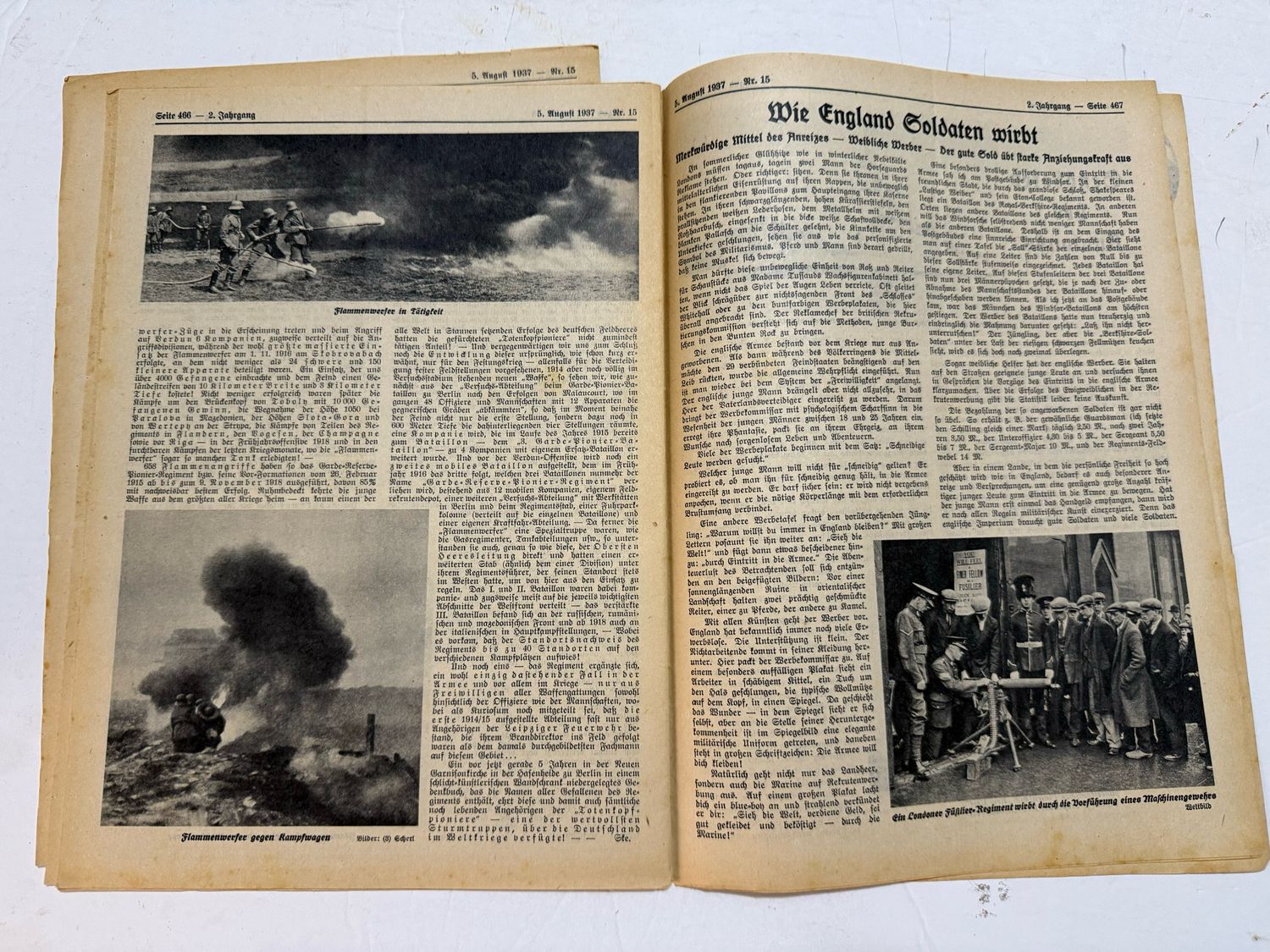 Z FACEBOOK AUCTION - Rare German Soldatenbund NS Reichskriegerbund Veteran&#39;s Magazine 1937 NSRKB