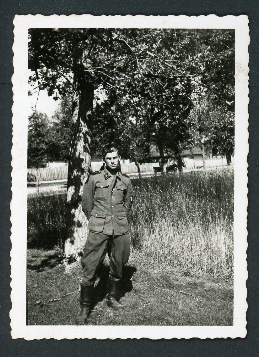 Z FACEBOOK AUCTION - Waffen SS Soldier Portrait Photo, German WW2 Pic