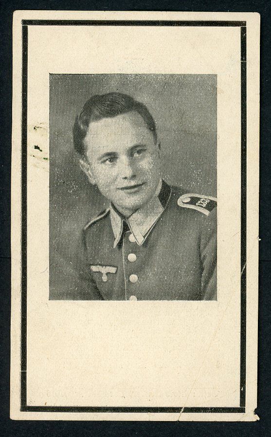 Z FACEBOOK AUCTION - German WW2 Death Card Sterbebild For Grenadier Sergeant Died of Wounds in Russia March 1944