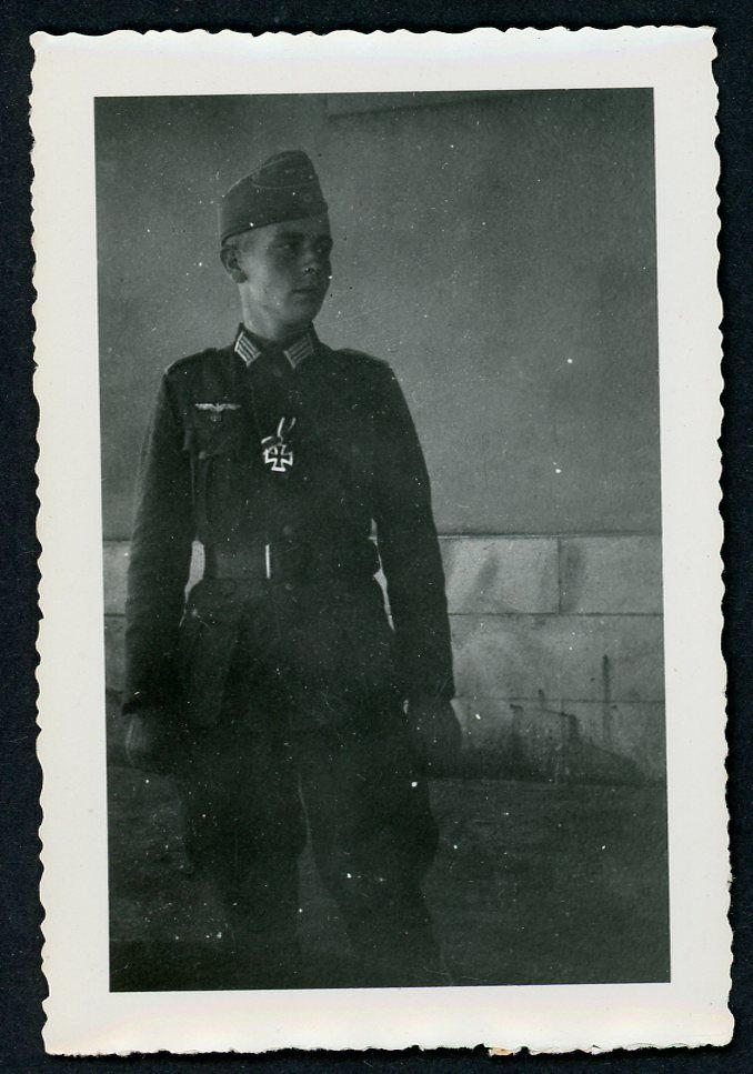 FACEBOOK AUCTION - German WW2 Photo Wehrmacht Officer w/ Newly Awarded Iron Cross 2nd Class Medal