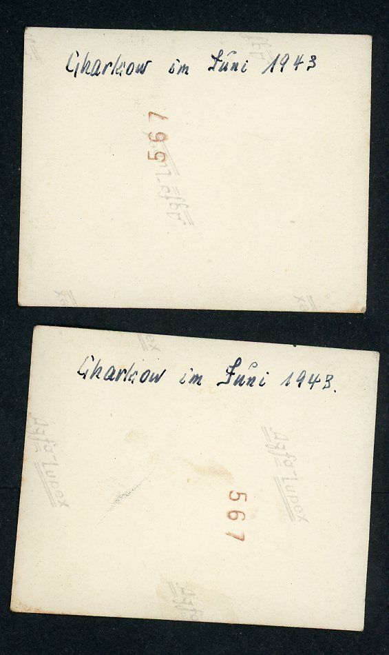 FACEBOOK AUCTION - Lot of 2 German WW2 Photos From Occupied Charkow Ukraine June 1943 Kharkov Eastern Front