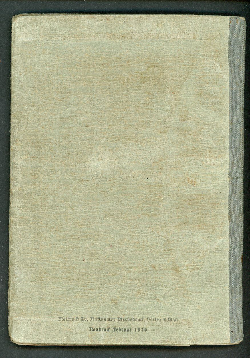 FACEBOOK AUCTION - German WW2 Wehrpass, 2nd Pattern, Bruno Grapengeter, Born in Kiel,  * B