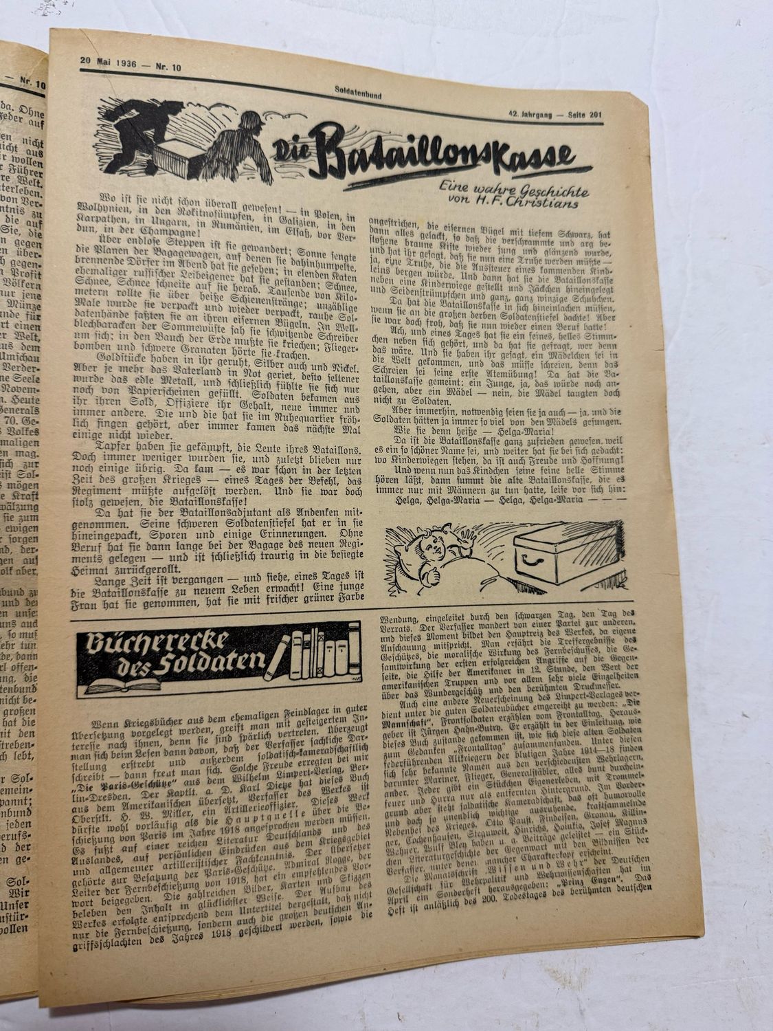FACEBOOK AUCTION - Rare German Soldatenbund NS Reichskriegerbund Veteran&#39;s Magazine 1936 NSRKB