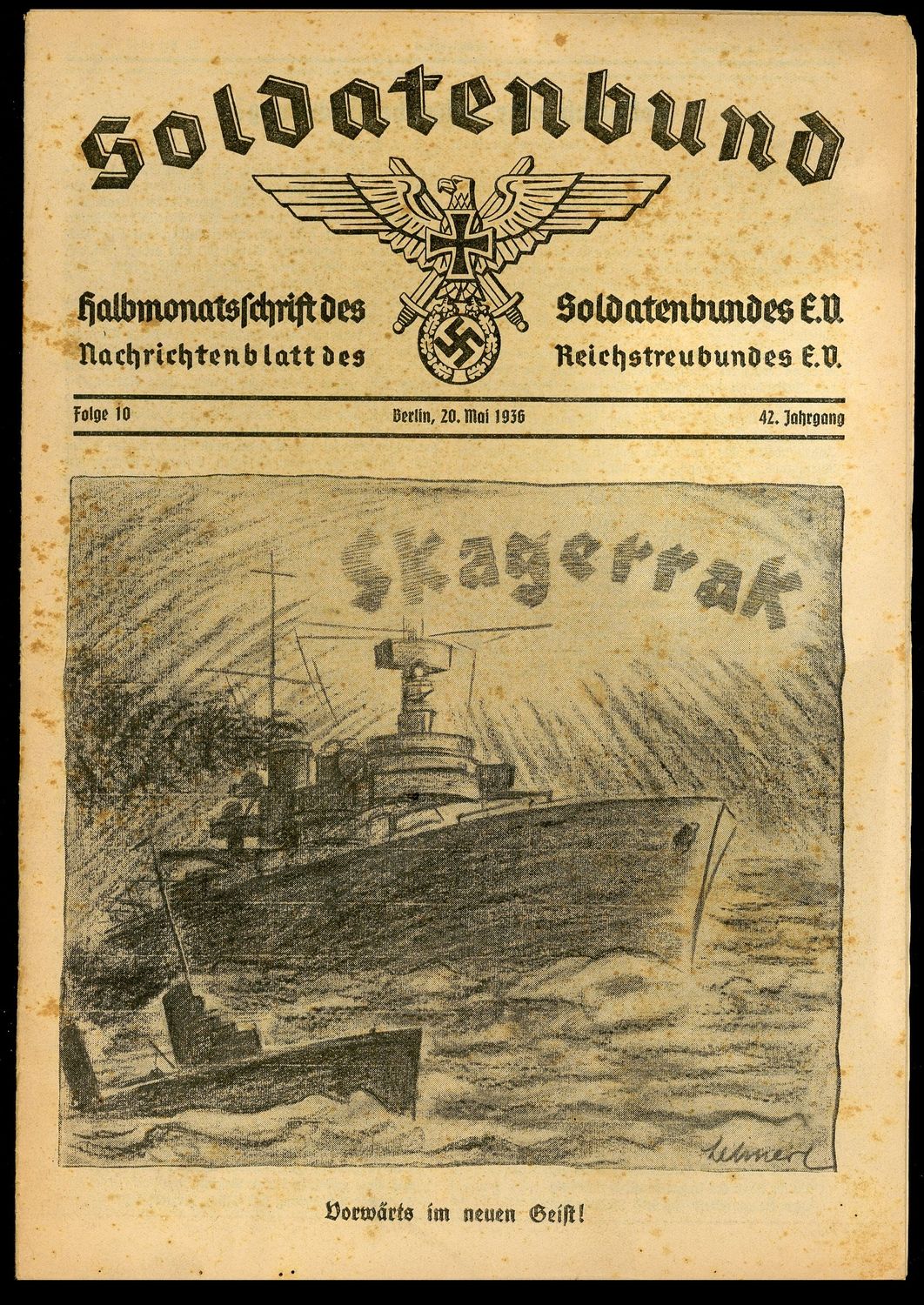 FACEBOOK AUCTION - Rare German Soldatenbund NS Reichskriegerbund Veteran&#39;s Magazine 1936 NSRKB