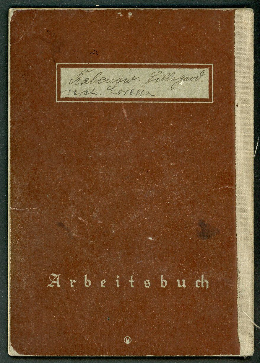 FACEBOOK AUCTION - German 3rd Reich Arbeitsbuch Book, 16 Work Entries, Kitchen Cook Jobs, Deutsche Reichsbahn, Polizei President Berlin, Etc. Etc.