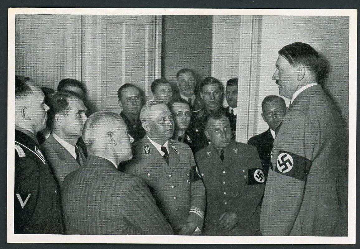FACEBOOK AUCTION - German 3rd Reich Photo - Adolf H!tler + Rare Appearance By Martin Bormann, Rudolf Hess &amp; Others in 1936, Deutschland Erwacht Series Image