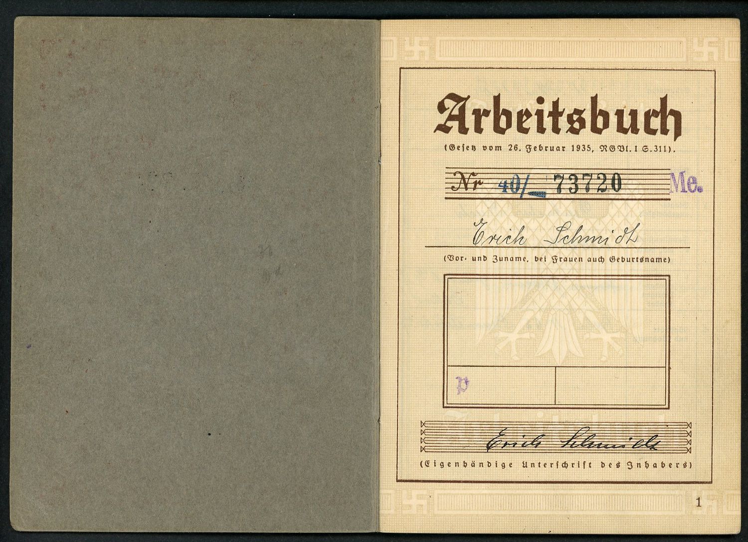 FACEBOOK AUCTION - German Third Reich Arbeitsbuch, Truck Driver For Frigidaire, Various Bread Bakeries, Fliegerhorst Berlin, 8 Job Entries