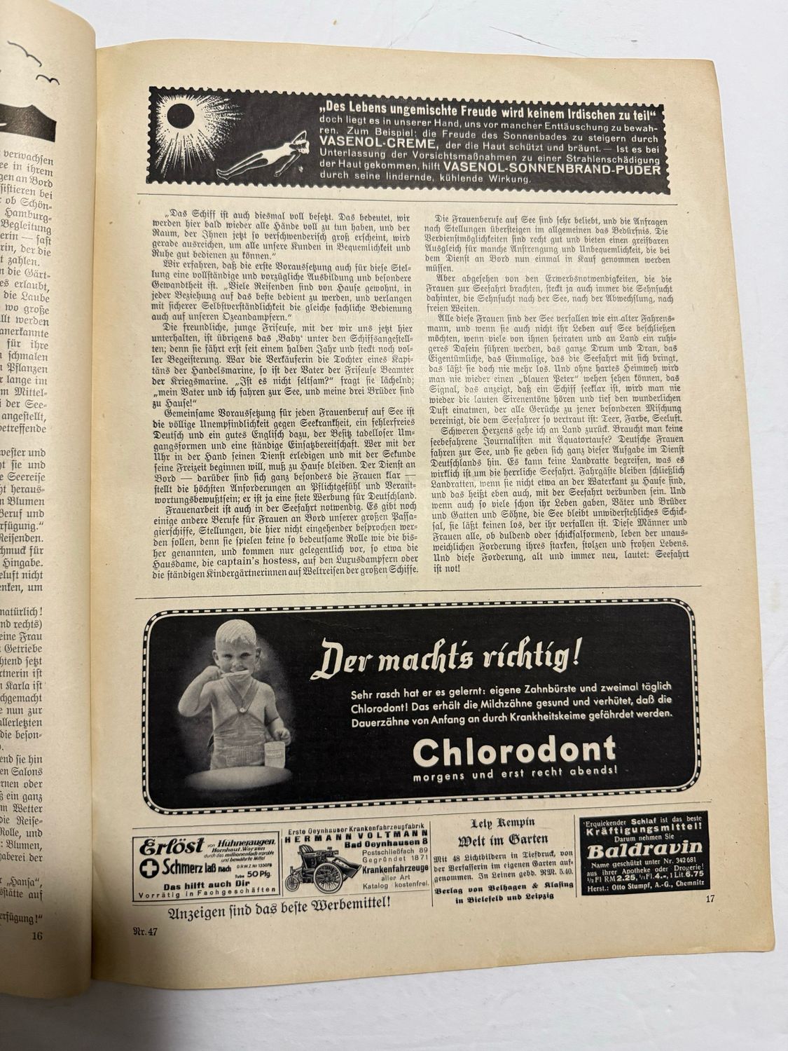 FACEBOOK AUCTION - German Third Reich Magazine &quot;Daheim&quot; 1937, Female RAD Flag Salute On Cover, Art, Advertisements, Etc.