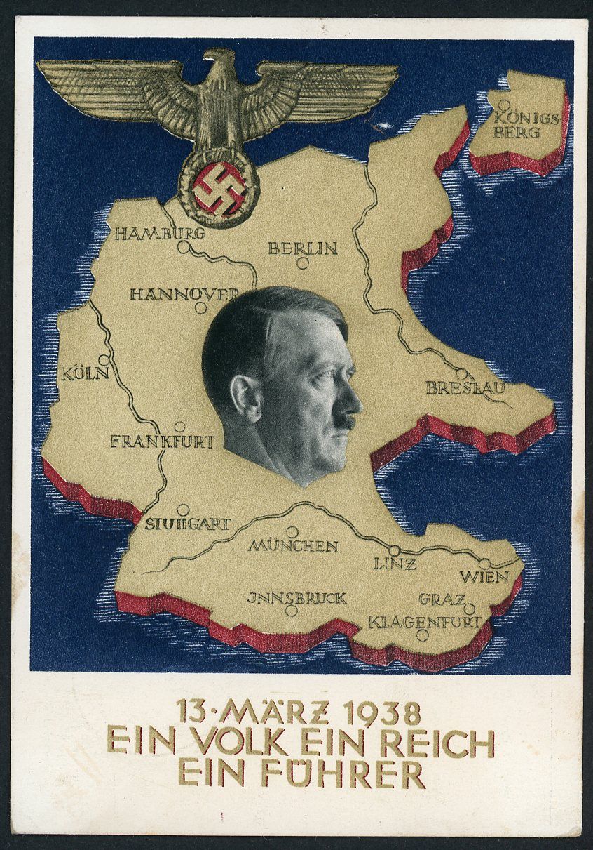 FACEBOOK AUCTION - German Adolf H!itler Postcard From 1938 Ein Volk Ein Reich Ein Fuhrer