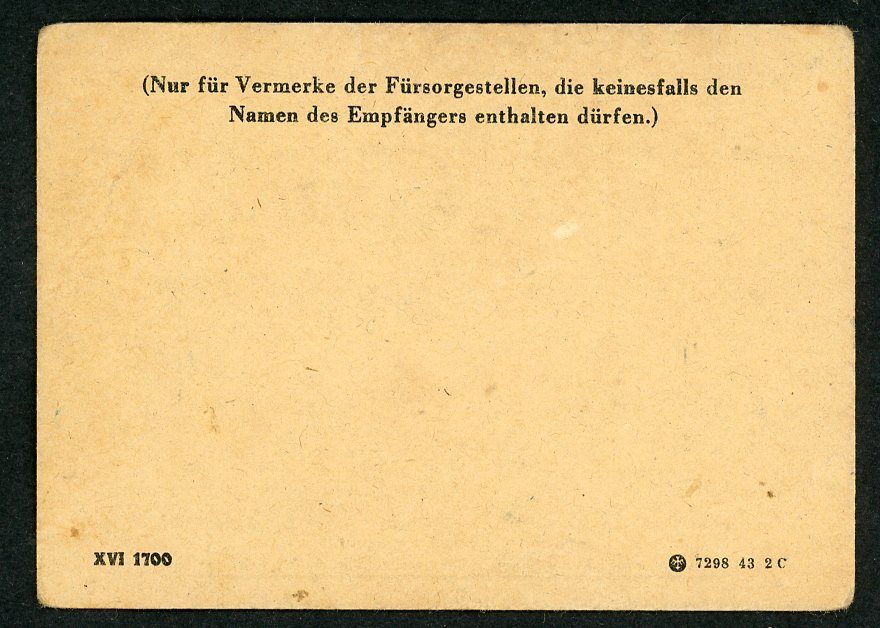 FACEBOOK AUCTION - German WW2 Ausweis fur Empfanger - ID Card For Pensioners, Regensberg, Partei Eagle / Swaz Ink Stamp