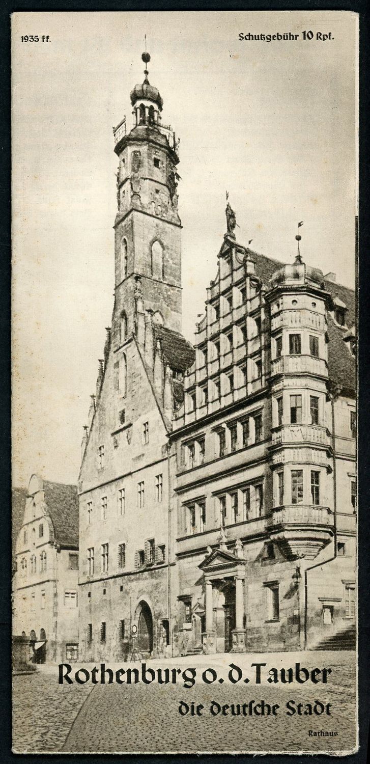 FACEBOOK AUCTION - German Third Reich Tourist Map From 1938 For Rothenburg o.d. Tauber with Image of Swaz Eagle Monument For The NSDAP Cause!