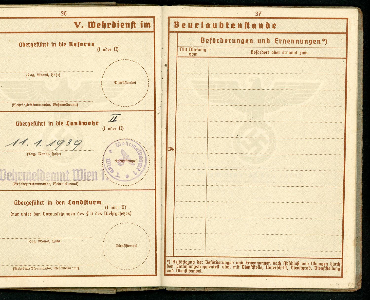 FACEBOOK AUCTION - German WW2 Wehrpass For Austrian Man, 2nd Pattern, WW1 Veteran, 2 Awards, NCO, Electrical Engineer,  A*